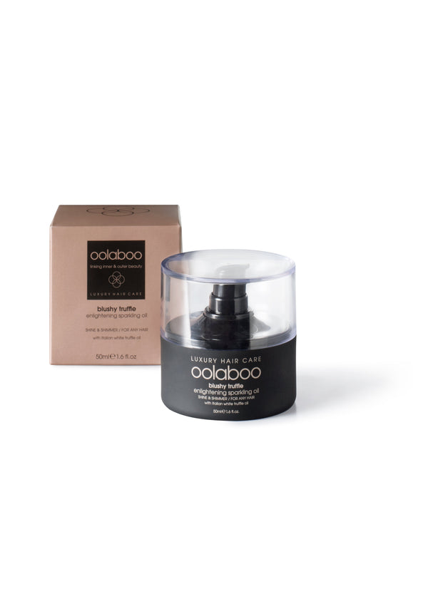oolaboo blushy truffle sparkling oil bottle