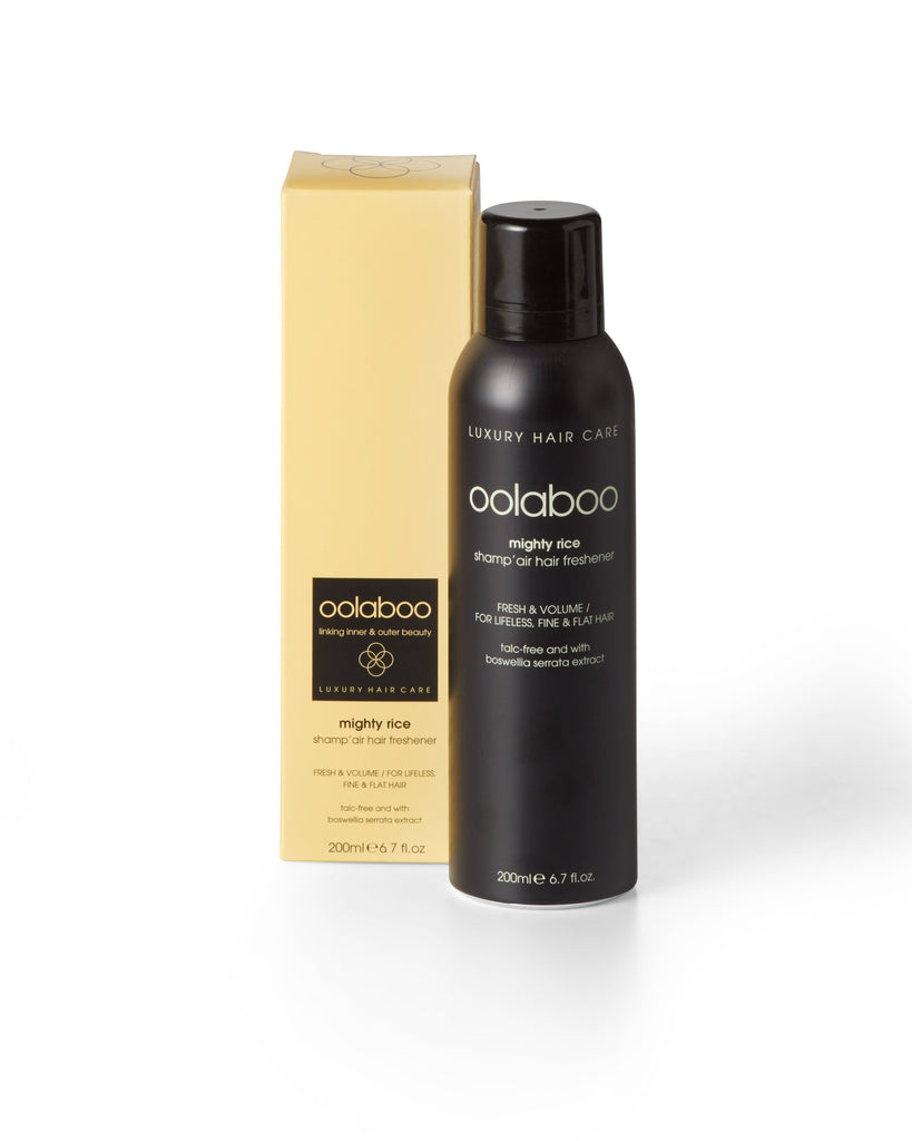 oolaboo mighty rice prompt volumizing powder bottle