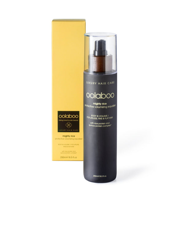 oolaboo mighty rice volumizing equalizer conditioner bottle